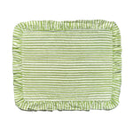 Green Stripes - Quilted Placemats with Ruffle  - Set of 4