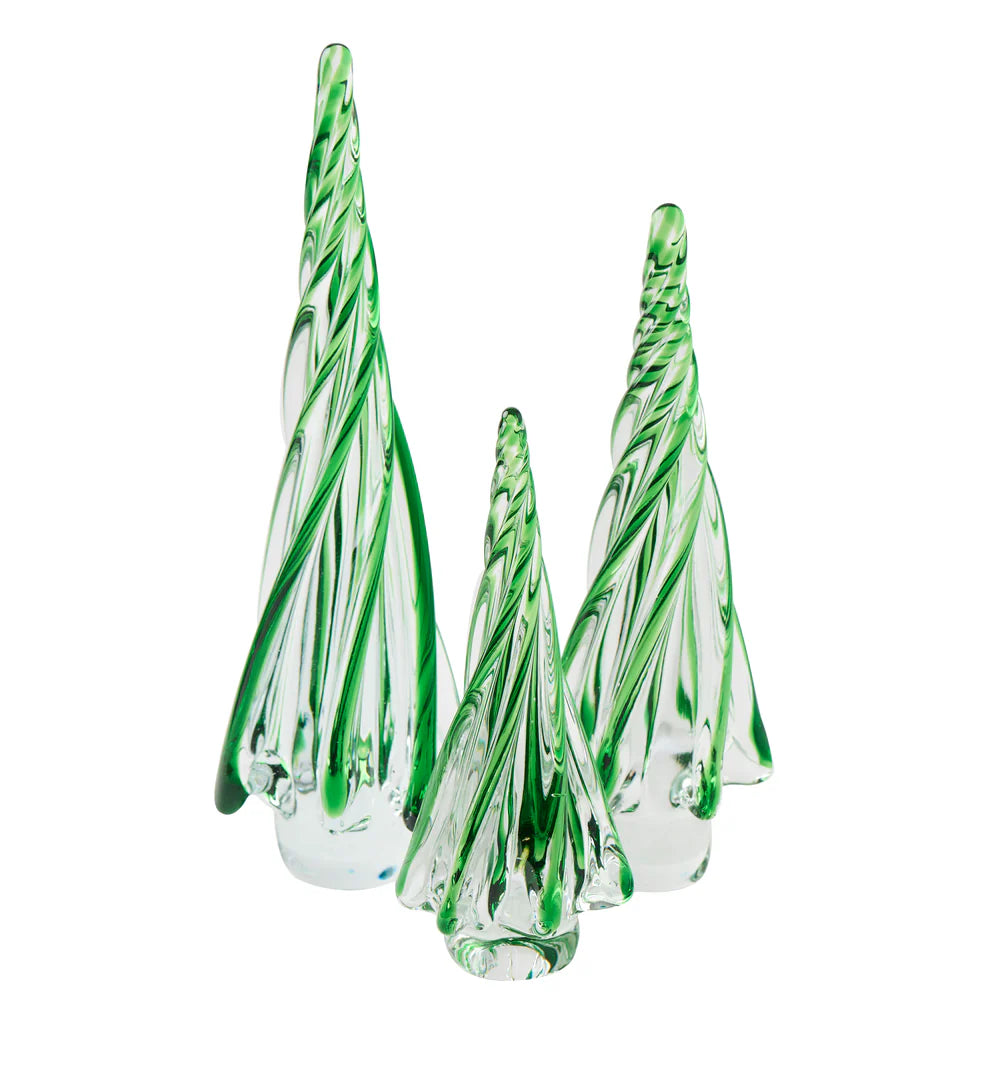 Holiday Glass Tree, Green/Clear, Medium