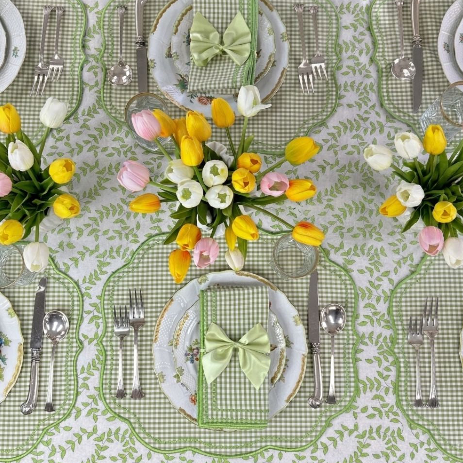 Charlotte Napkin - Green Gingham (Set of 4)