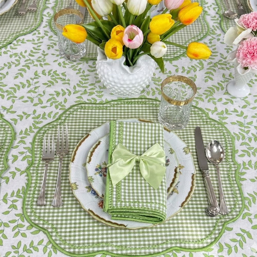 Charlotte Napkin - Green Gingham (Set of 4)