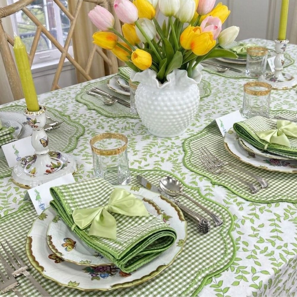 Charlotte Napkin - Green Gingham (Set of 4)