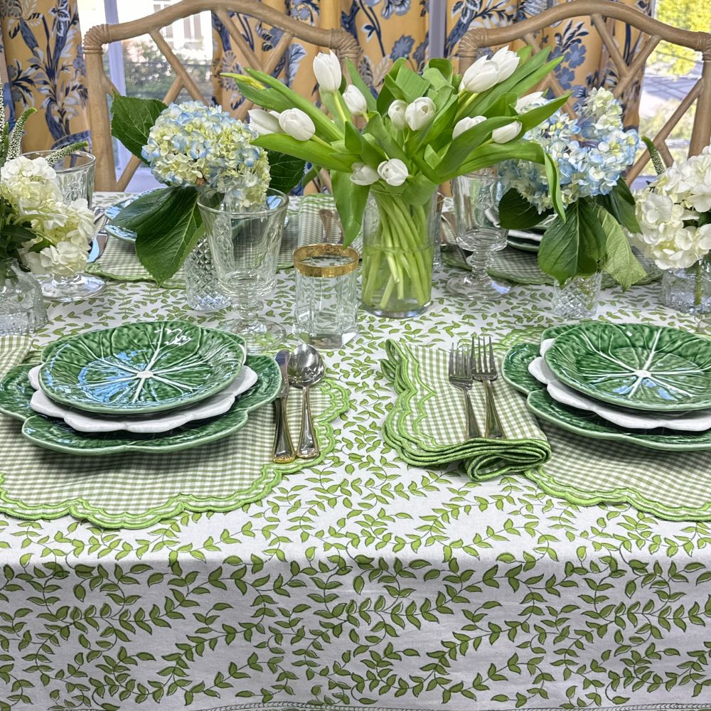 Light Green Leaves - Tablecloth