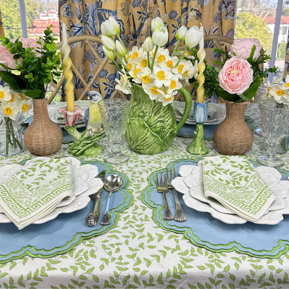 Light Green Leaves - Tablecloth