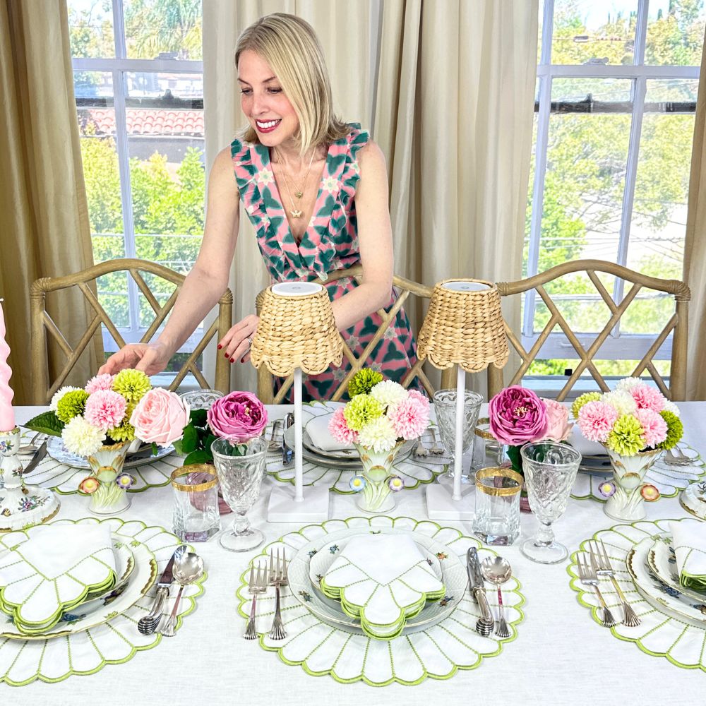 Studio Collection: Pippa Placemat - White/Green (Set of 4)