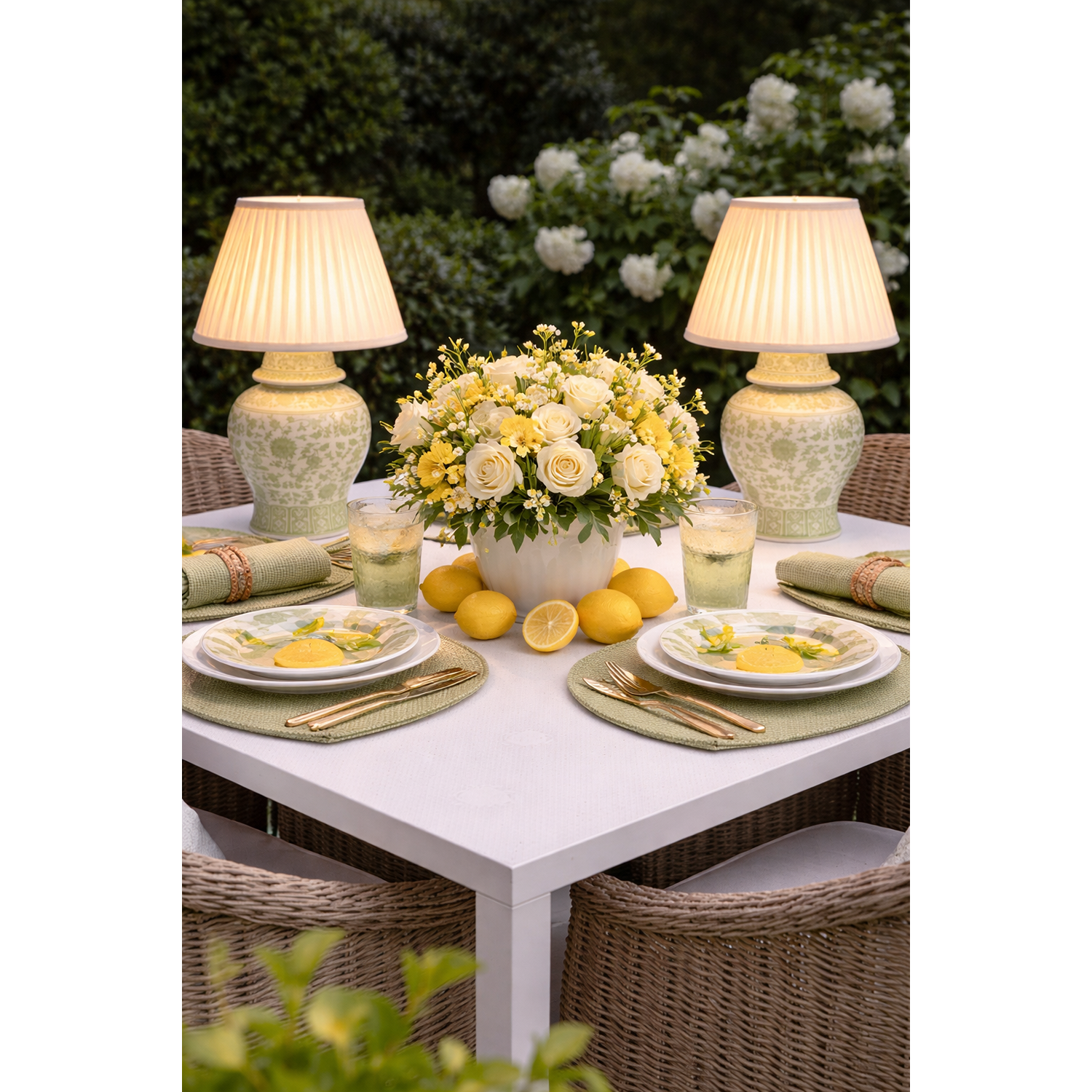 Green Porcelain Rechargeable Lamp