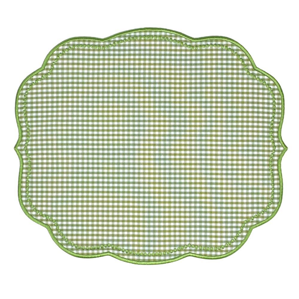 Charlotte Placemat - Green Gingham (Set of 4)