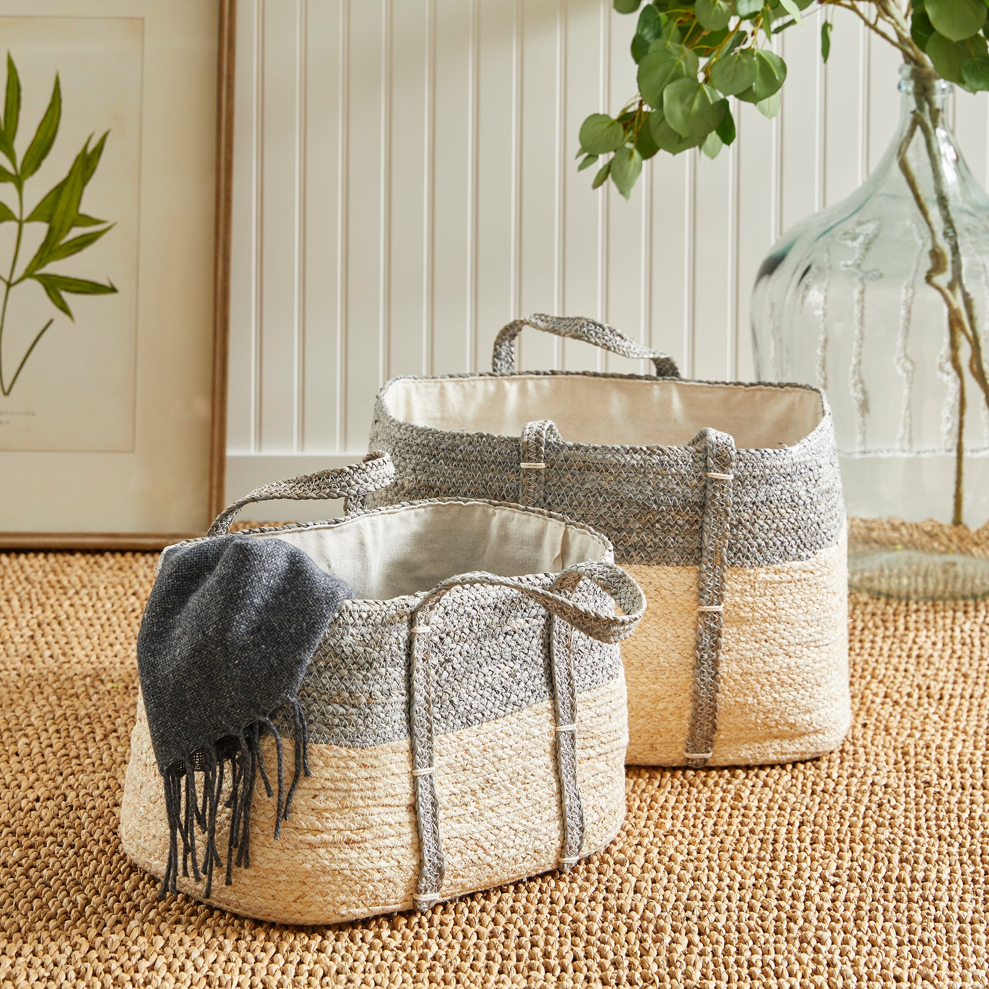 Dalia Rectangular Baskets, Set of 2