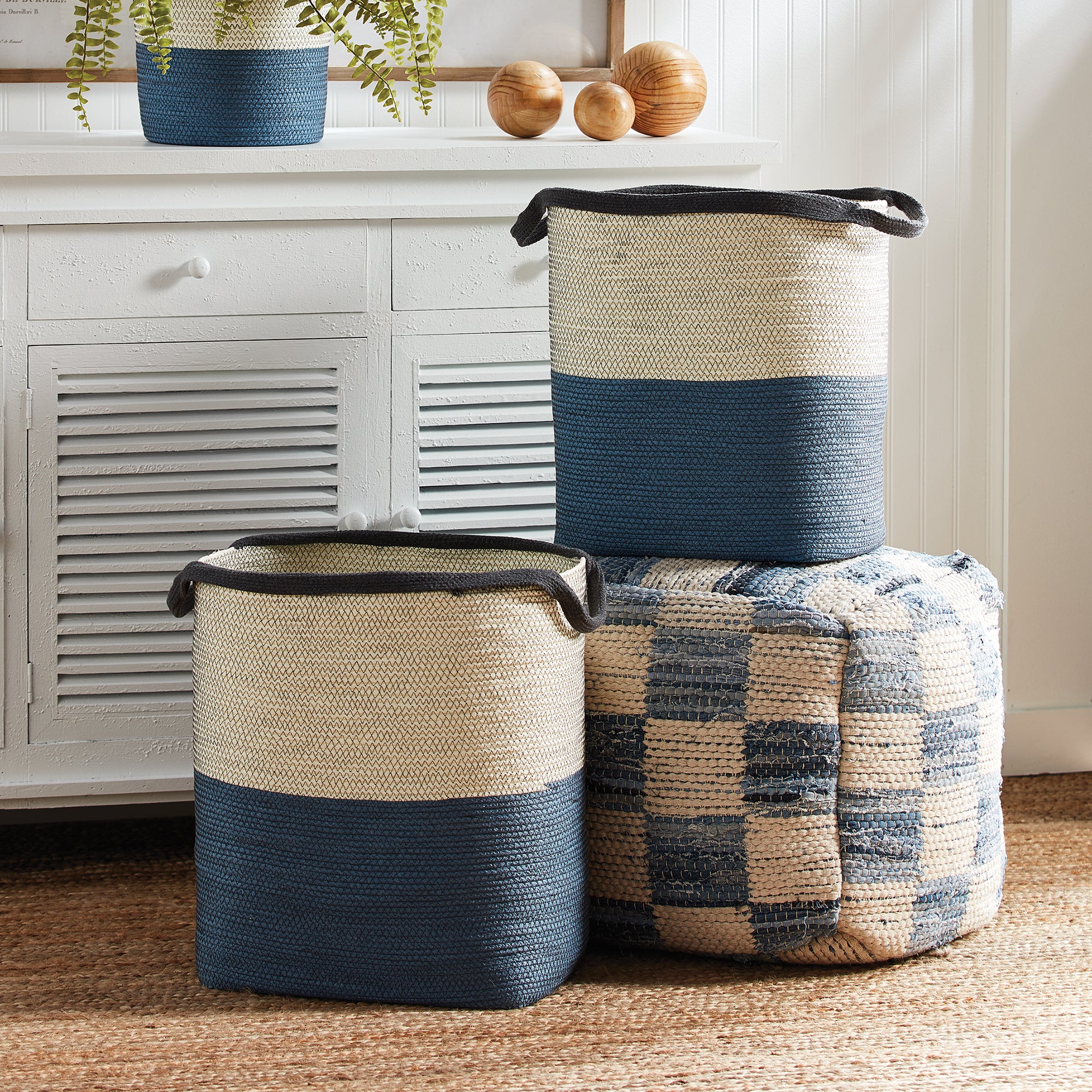 Orin Baskets with Handles, Set of 2