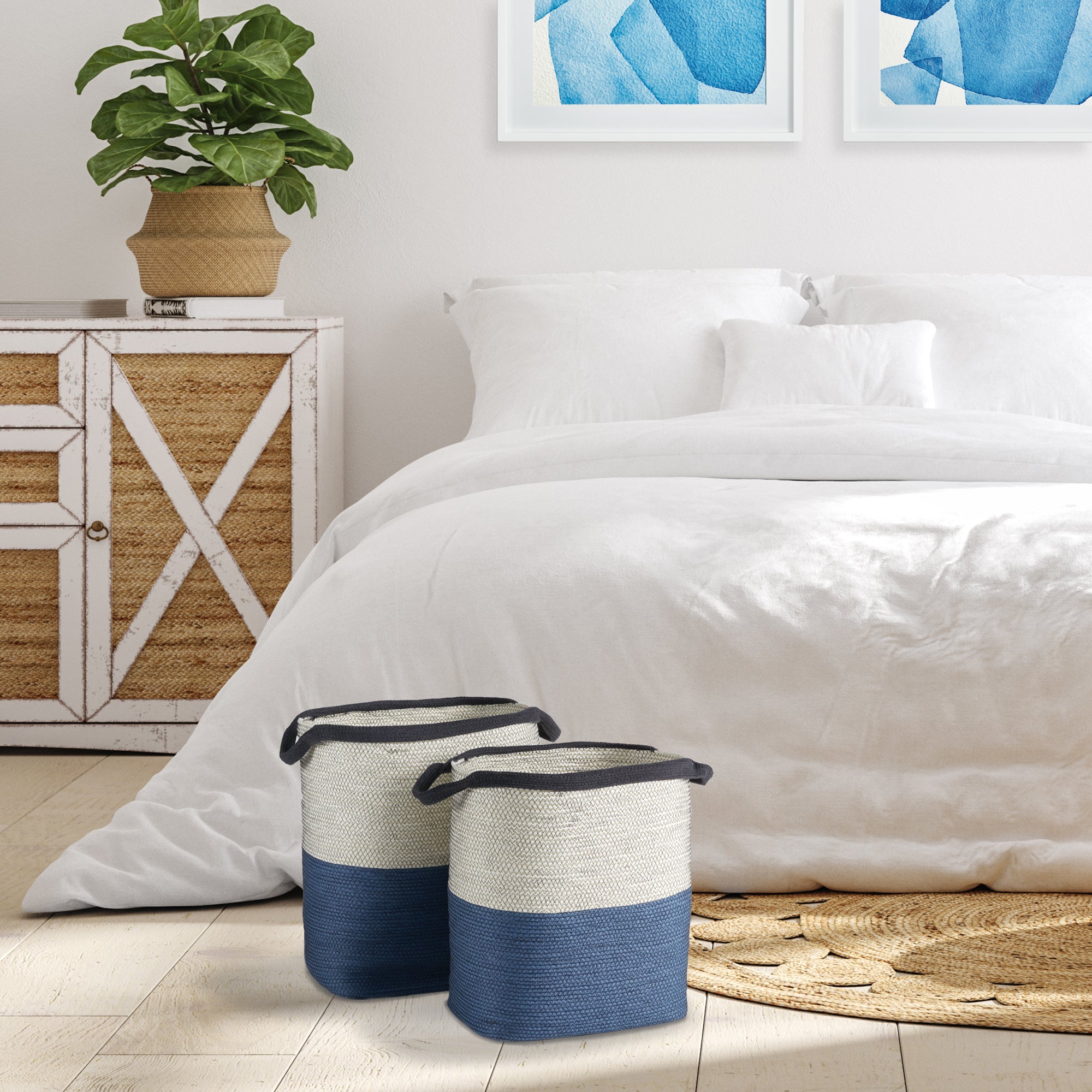Orin Baskets with Handles, Set of 2