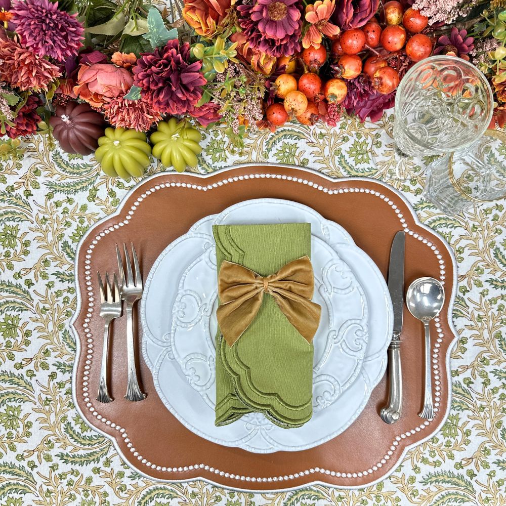 Charlotte Placemat - Light Cocoa Vegan Leather (Set of 4)