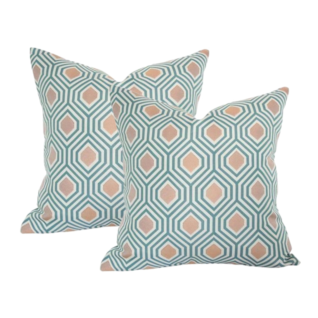 Hexagon Teal - Set of 2