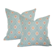 Hexagon Teal - Set of 2