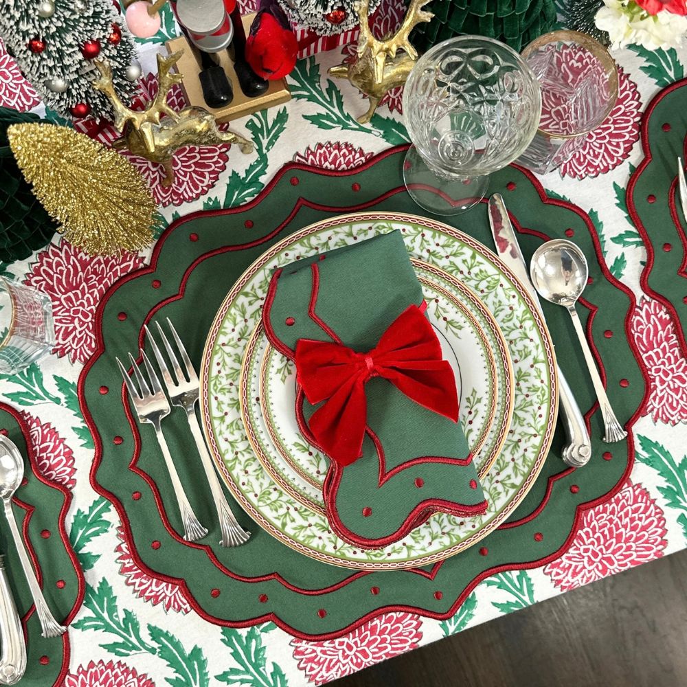 Eve Placemat - Green and Red (Set of 4)