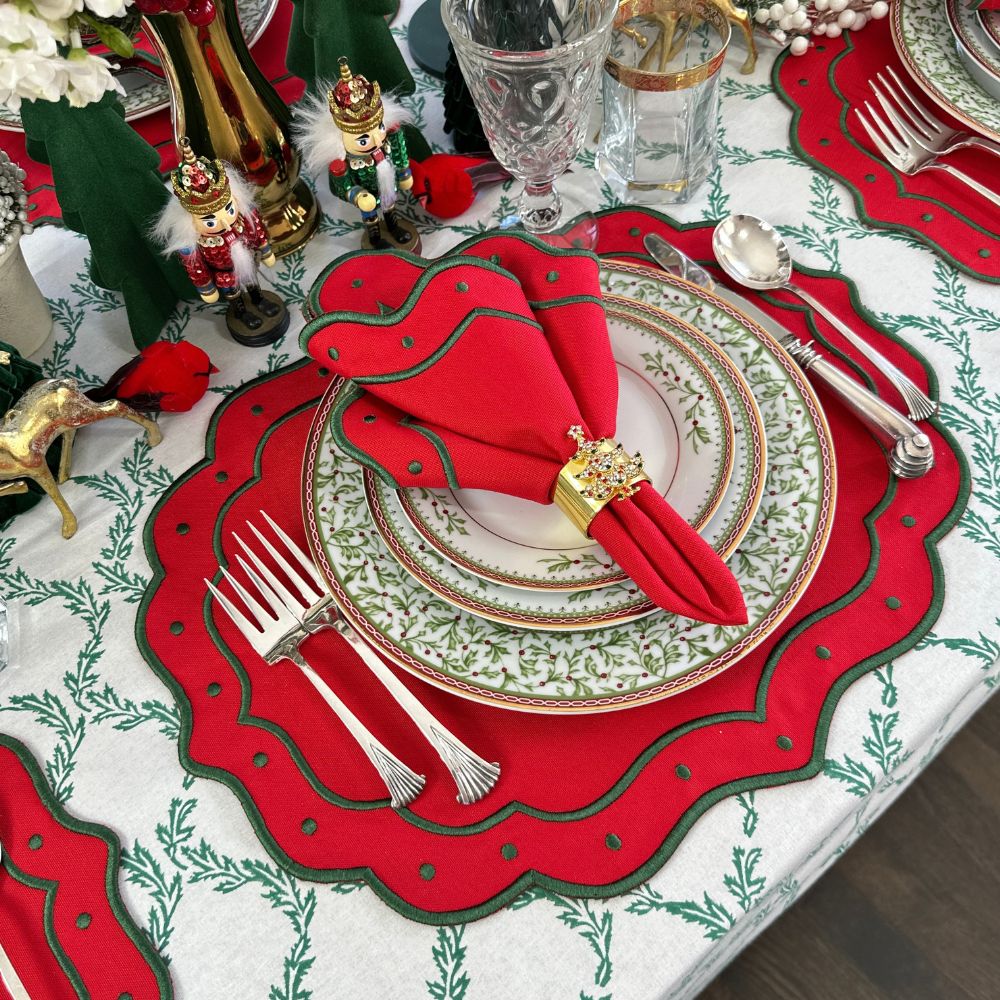 Eve Napkin - Red and Green (Set of 4)