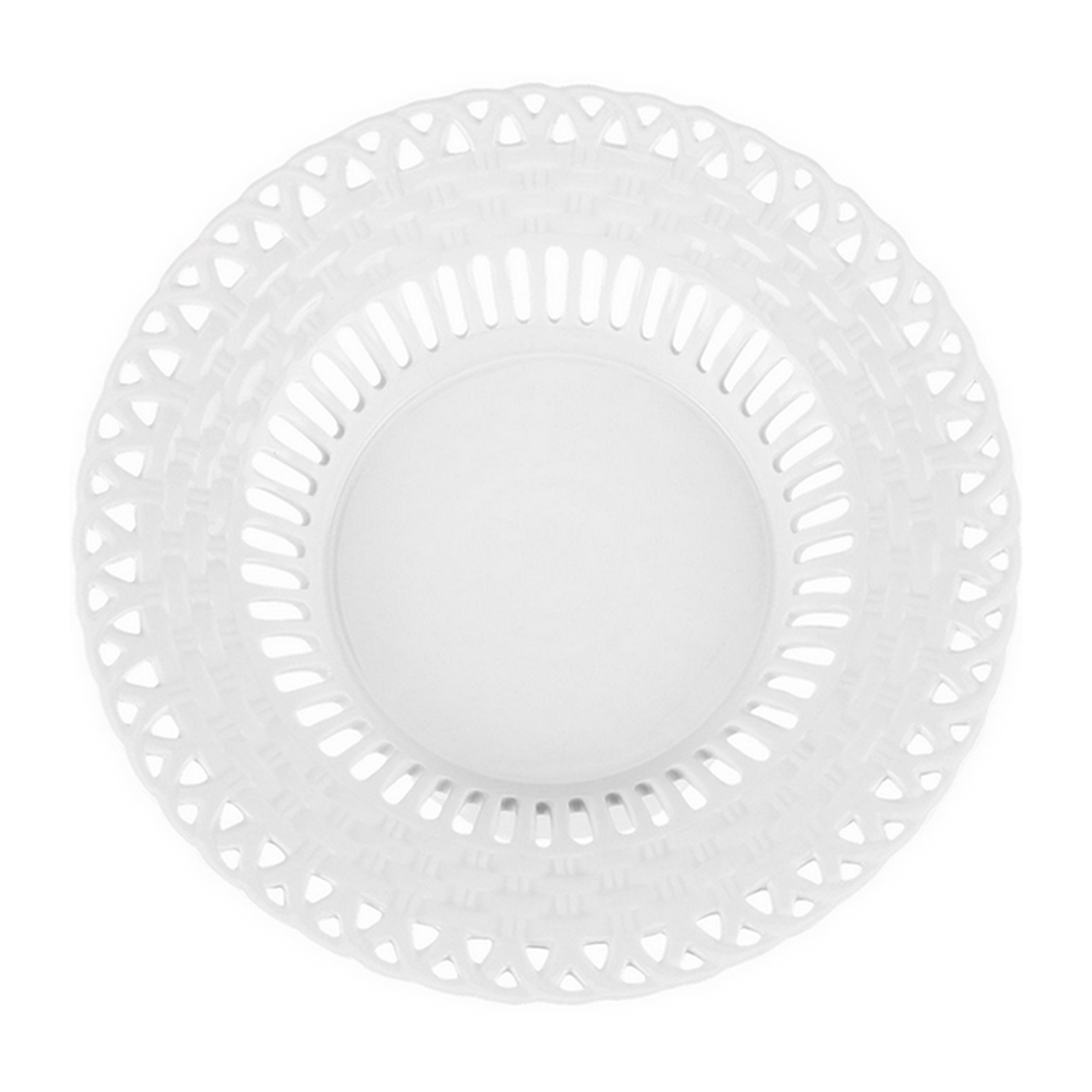 White Pierced Pedestal Bowl