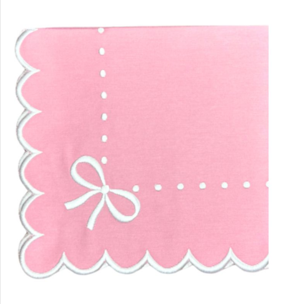 Juliet Bows Napkin - Pink (Set of 4)