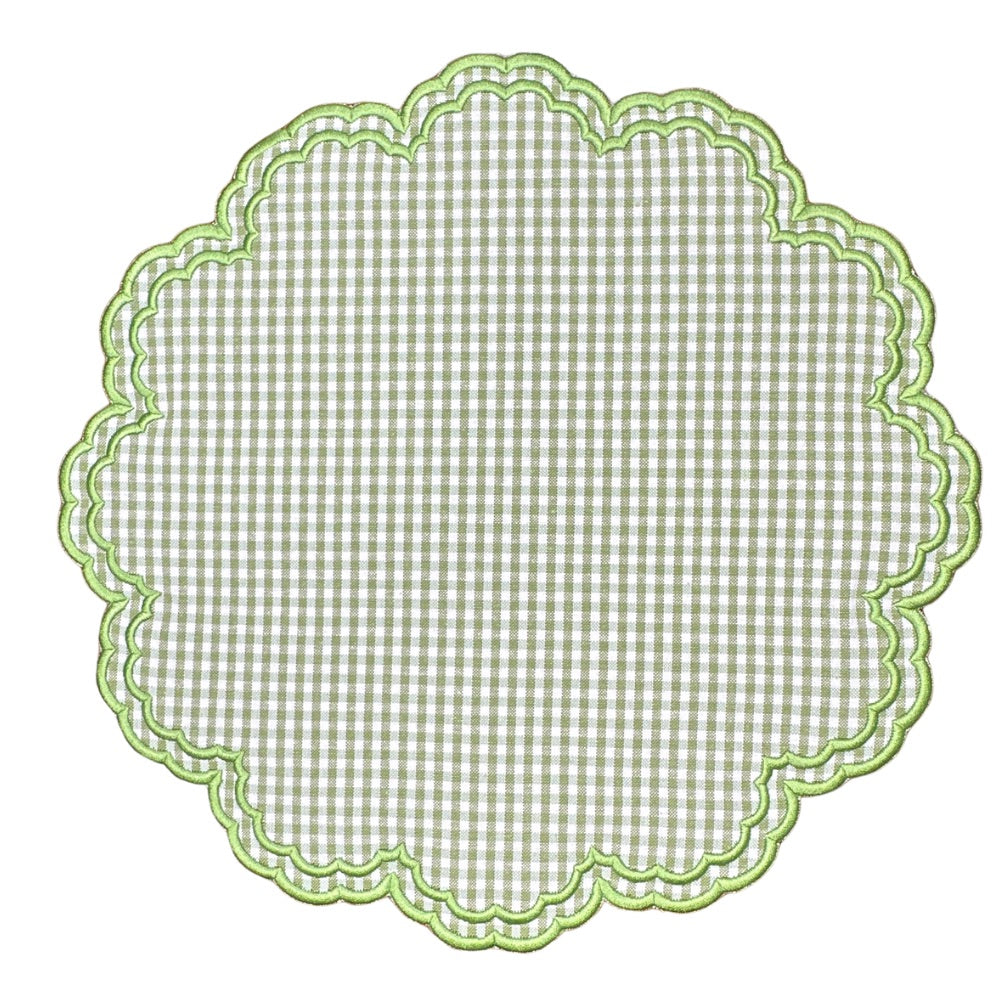 Bettina Placemat - Light Green Gingham (Set of 4)