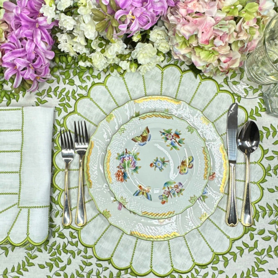 Studio Collection: Pippa Placemat - White/Green (Set of 4)