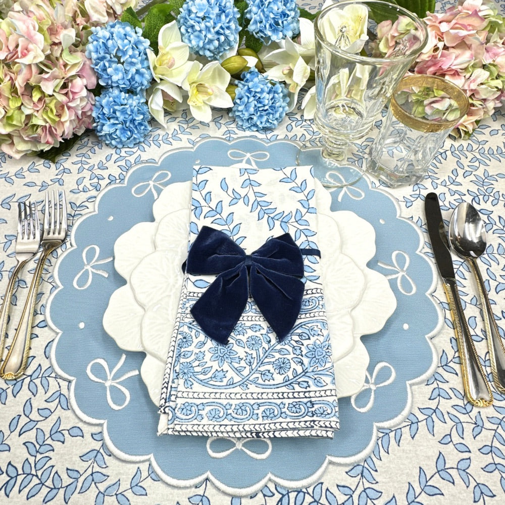 Juliet Bows Placemat - Blue (Set of 4)
