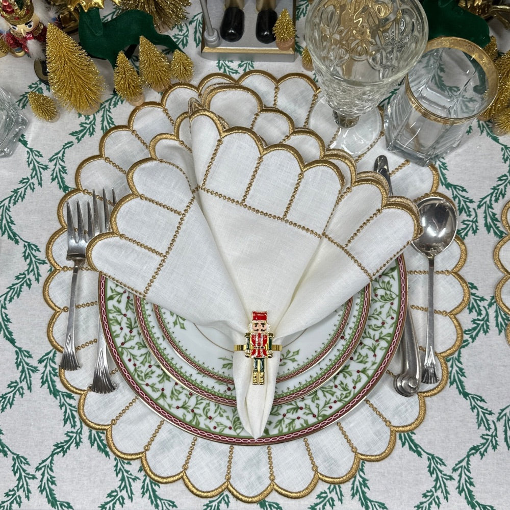 Studio Collection: Pippa Placemat - White/Gold (Set of 4)