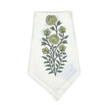 Green Flower Motif Napkin (set of 4)