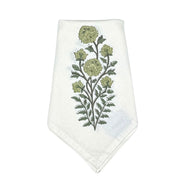 Green Flower Motif Napkin (set of 4)
