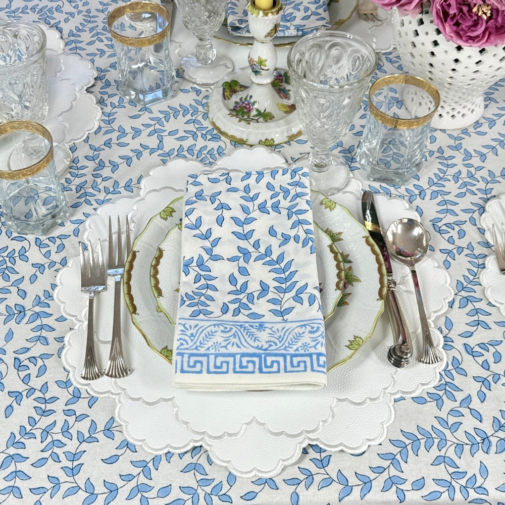 Blue Leaves - Napkin (Set of 4)
