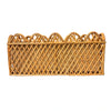 Jumbo Natural Rectangular Rattan Scalloped Planter