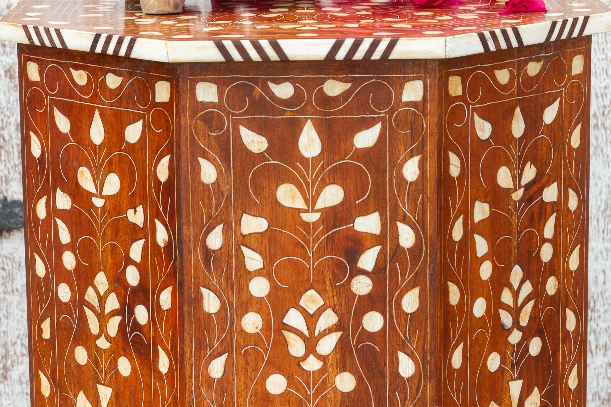 Octagonal Inlaid Side Table