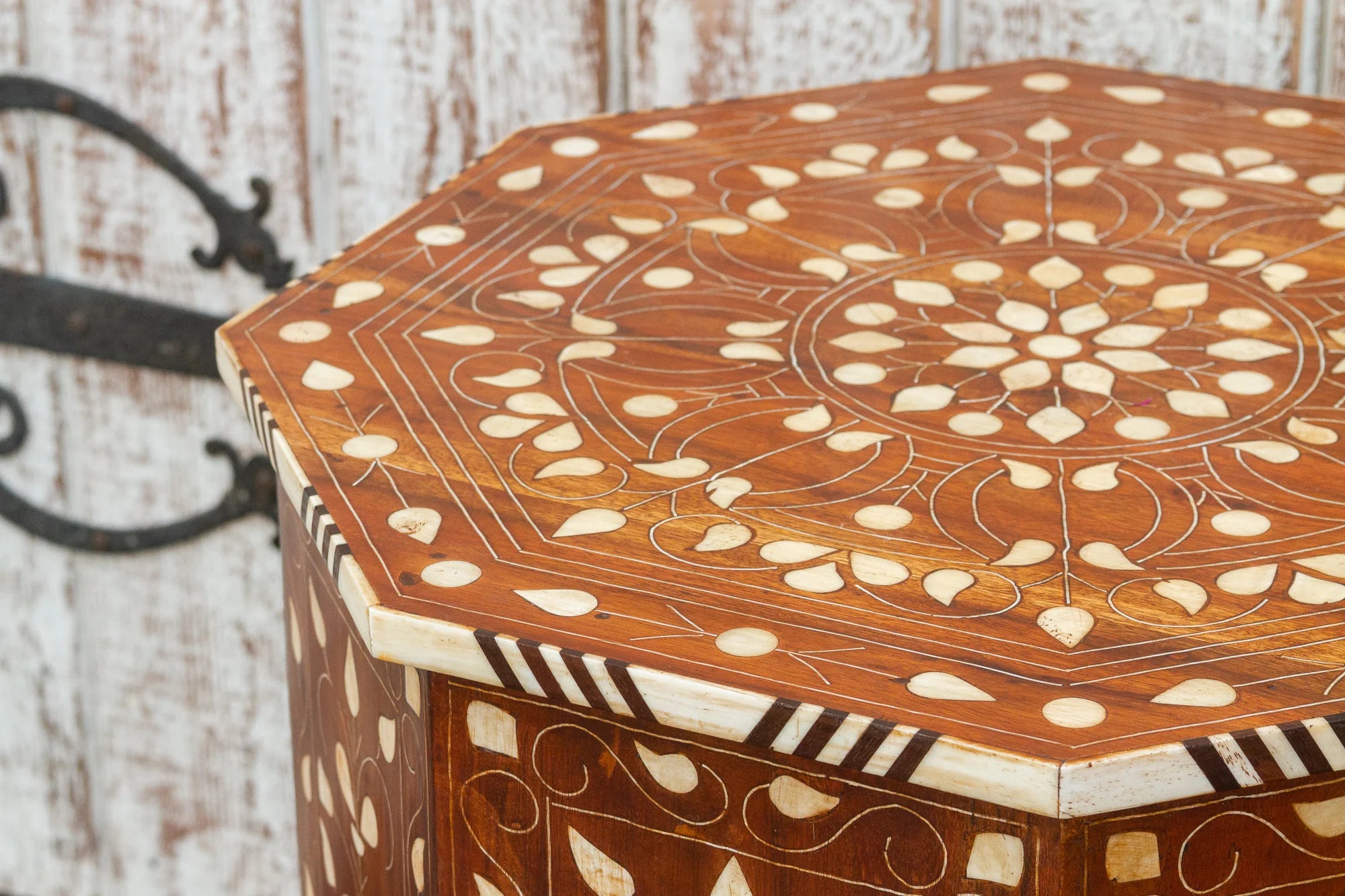 Octagonal Inlaid Side Table