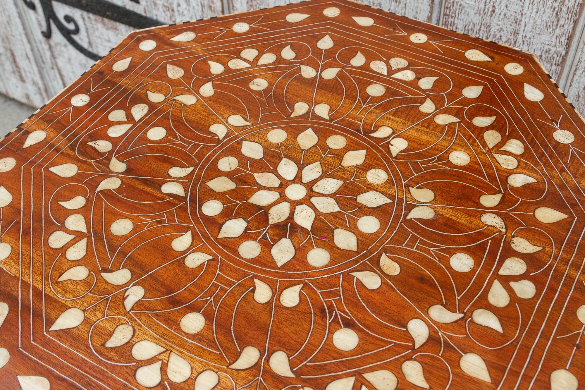 Octagonal Inlaid Side Table