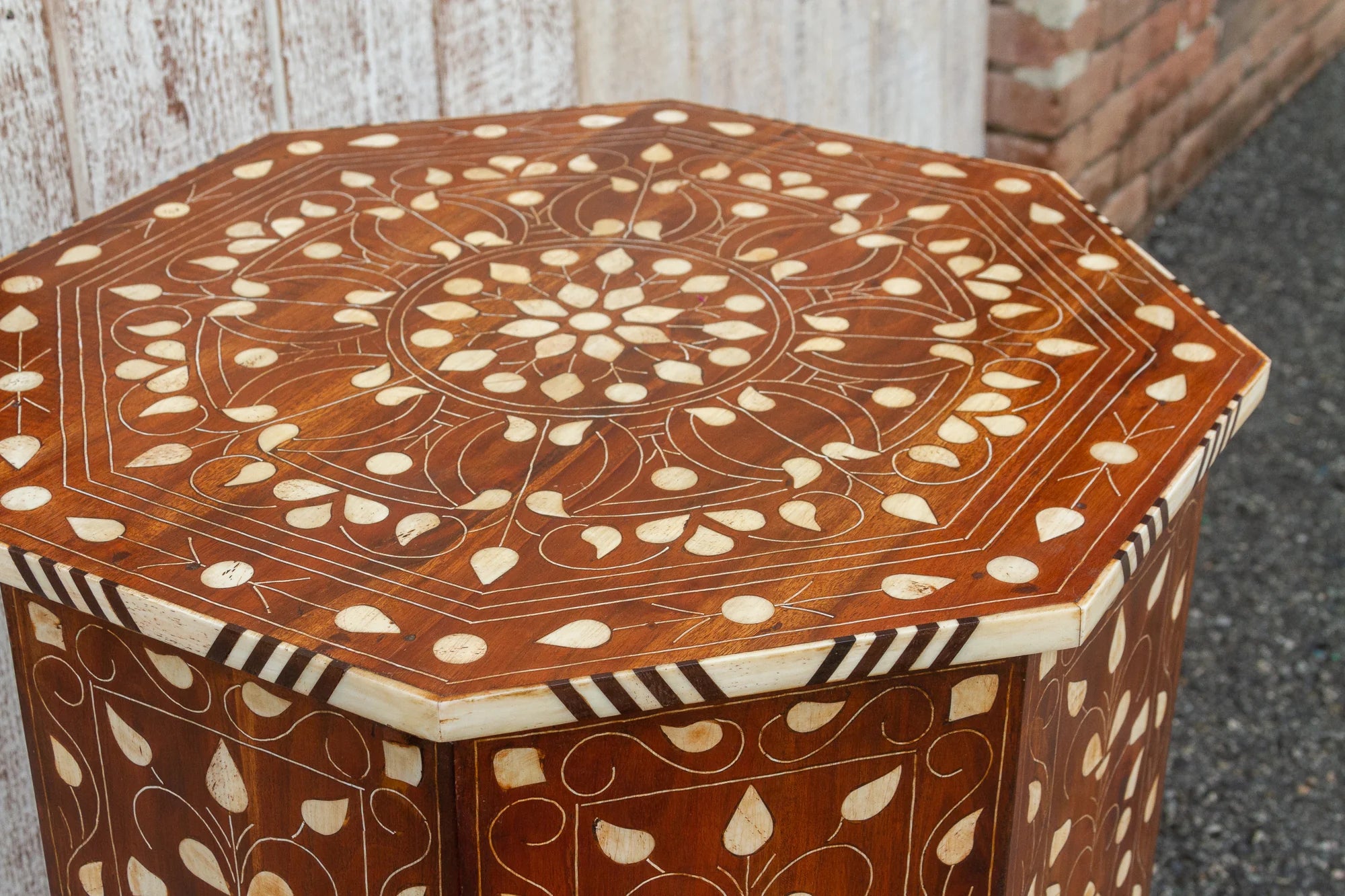 Octagonal Inlaid Side Table