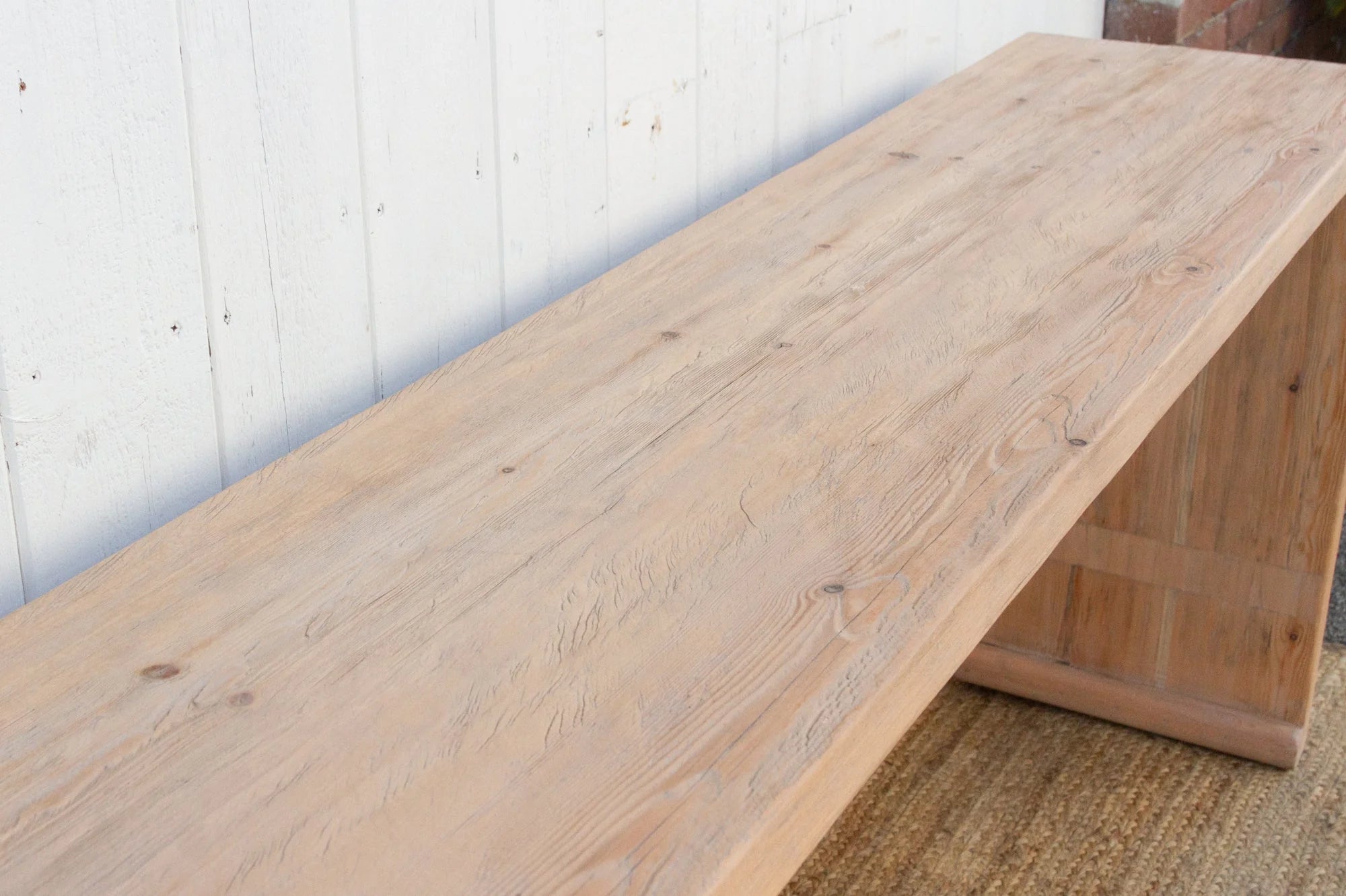 Thick Top Reclaimed Elm Waterfall Console