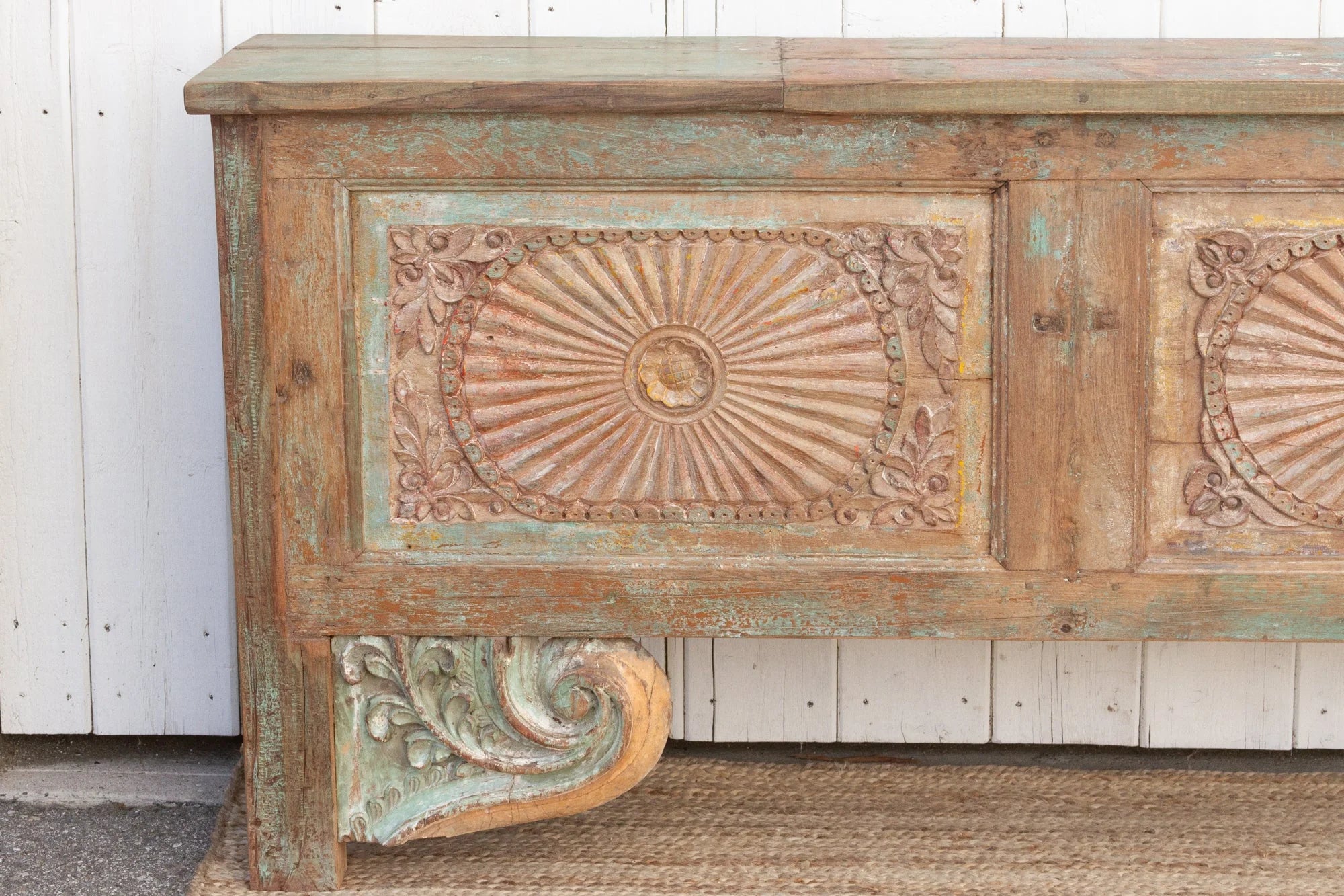 Antique Long Indo-Portuguese Sunburst Console