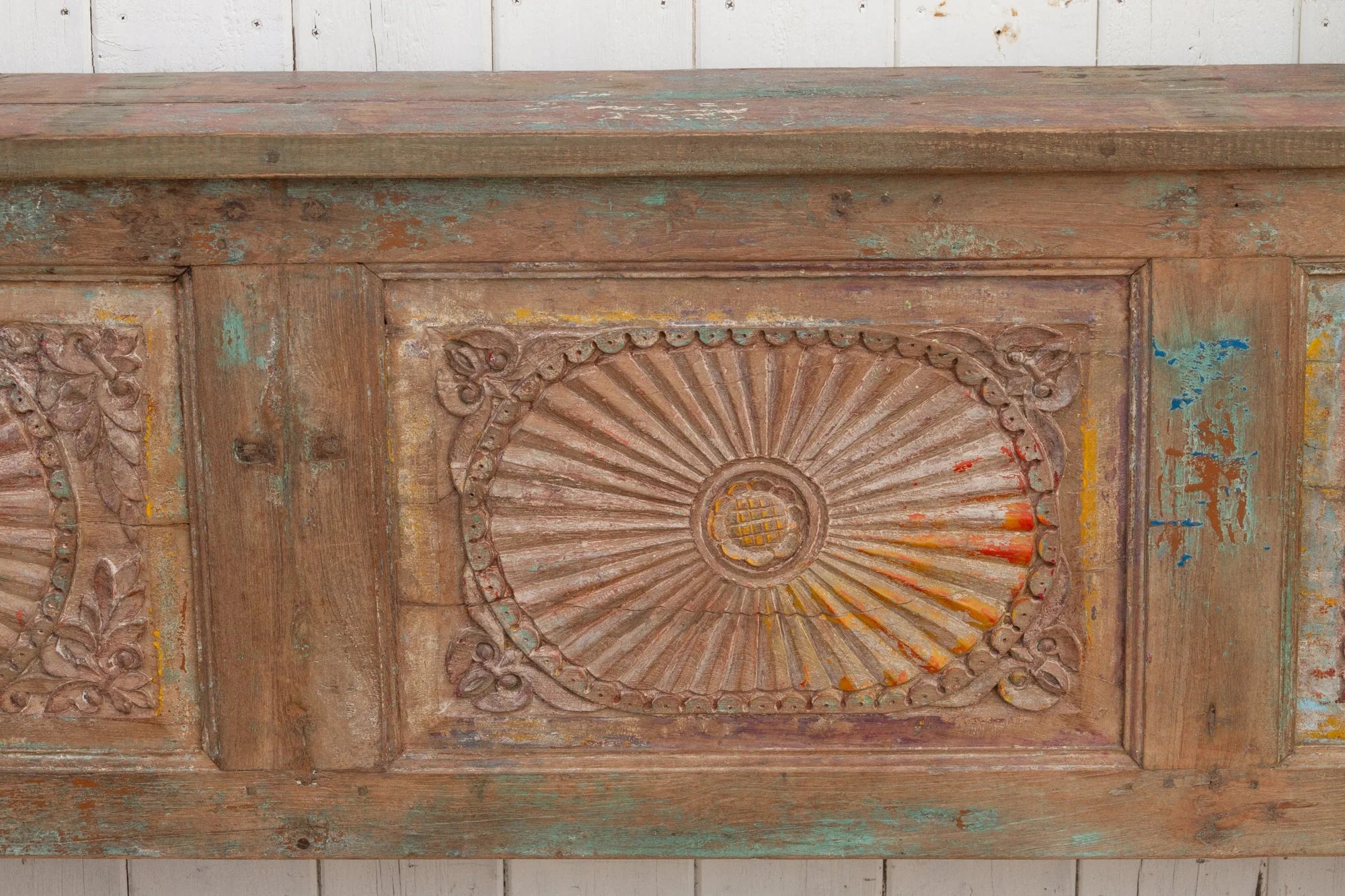 Antique Long Indo-Portuguese Sunburst Console