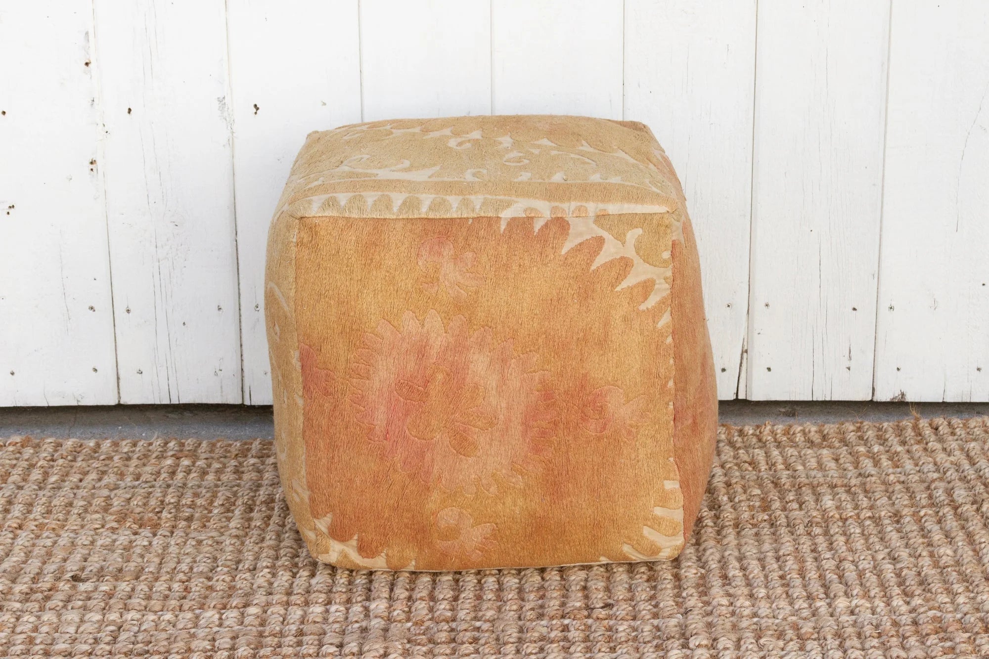 Jeti Antique Suzani Cube Ottoman