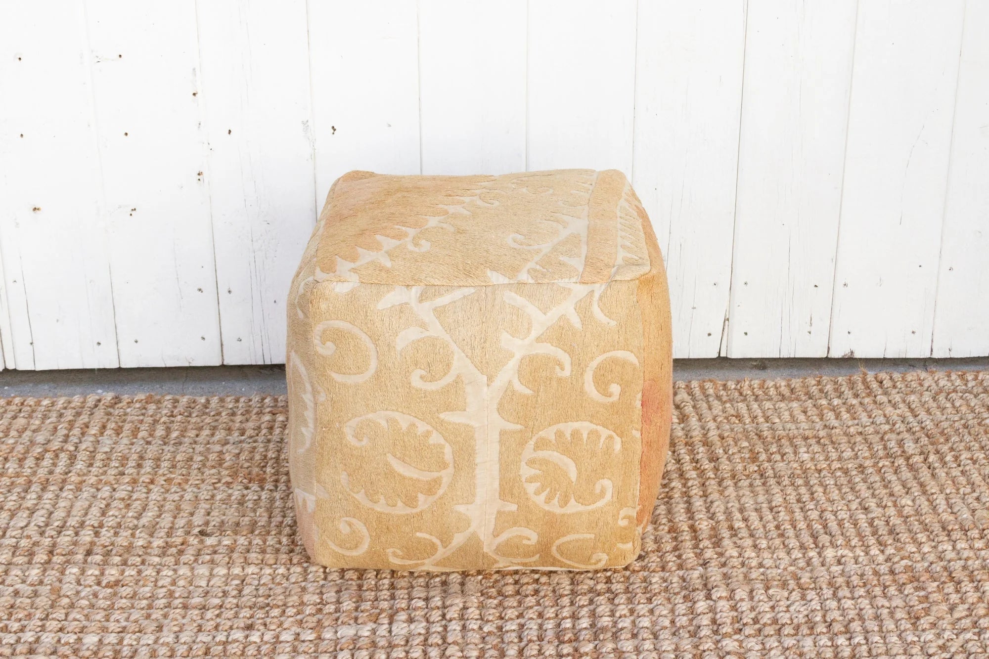 Jeti Antique Suzani Cube Ottoman