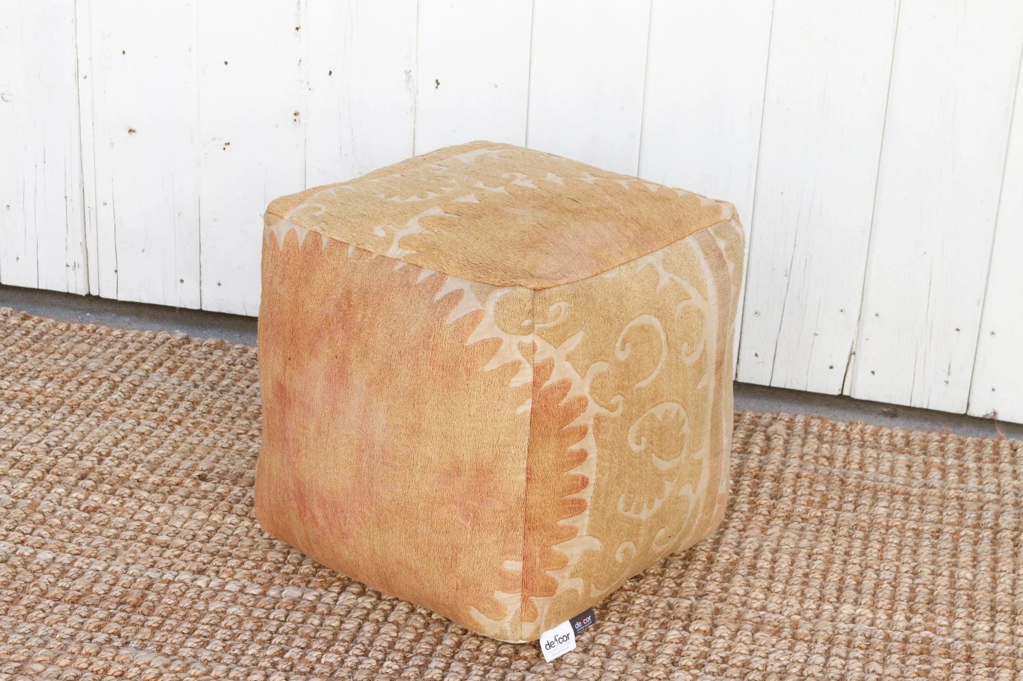 Jeti Antique Suzani Cube Ottoman