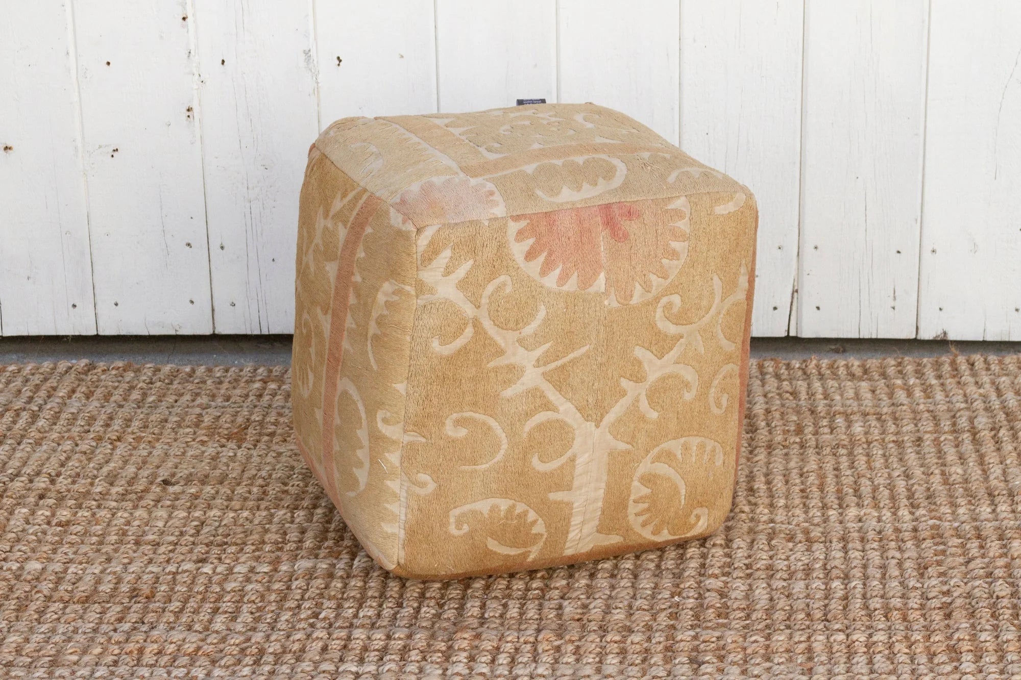 Ordo Antique Suzani Cube Ottoman