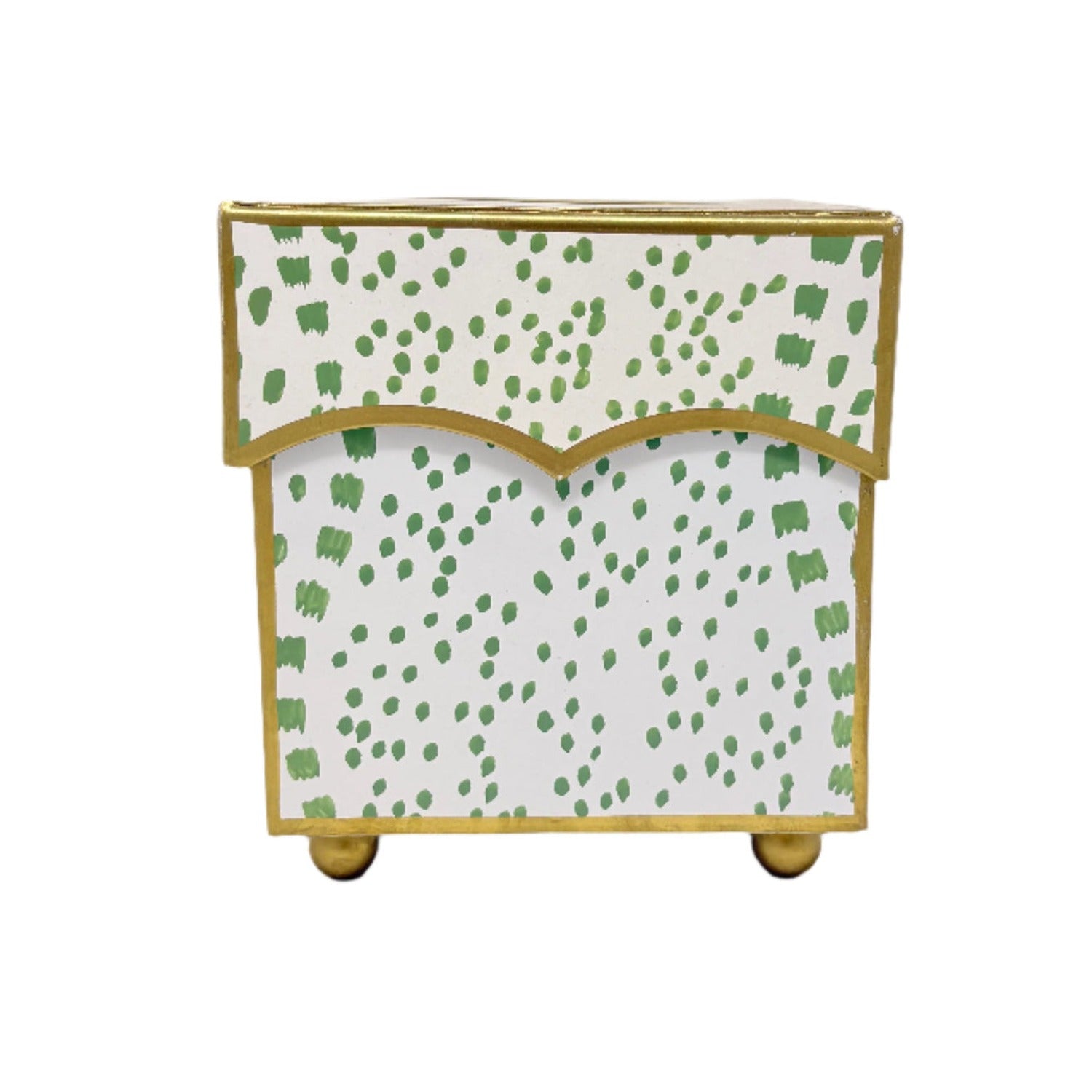Green Polka Dot Tissue Holder & Wastepaper Basket