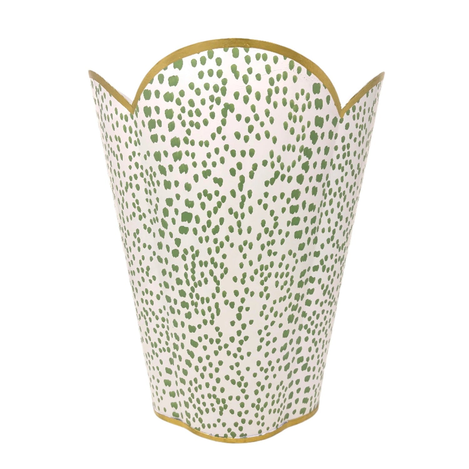 Green Polka Dot Tissue Holder & Wastepaper Basket