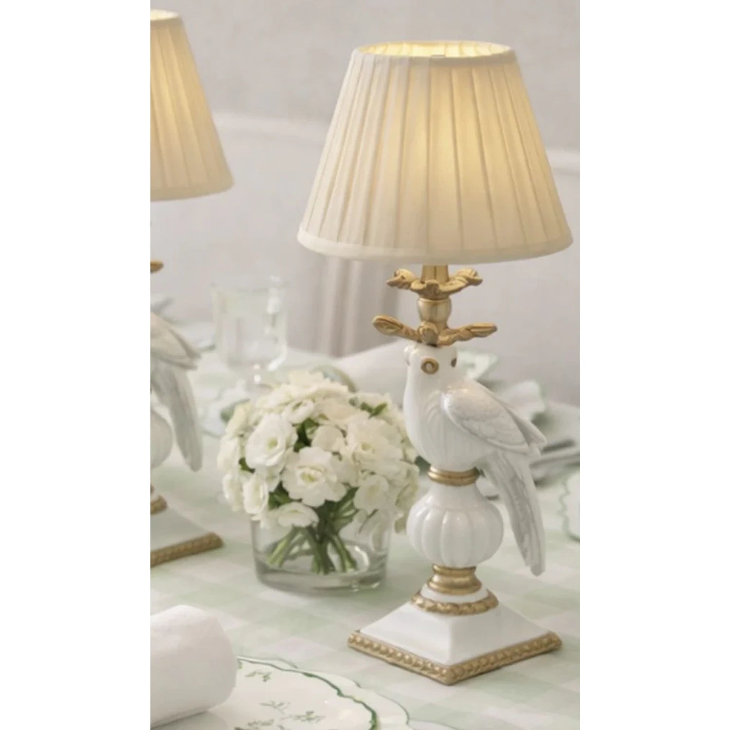 White & Gold Bird Rechargeable Lamp