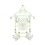 Pale Green & Gold Lattice Pagoda Sconce