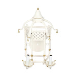 Ivory & Gold Lattice Pagoda Sconce