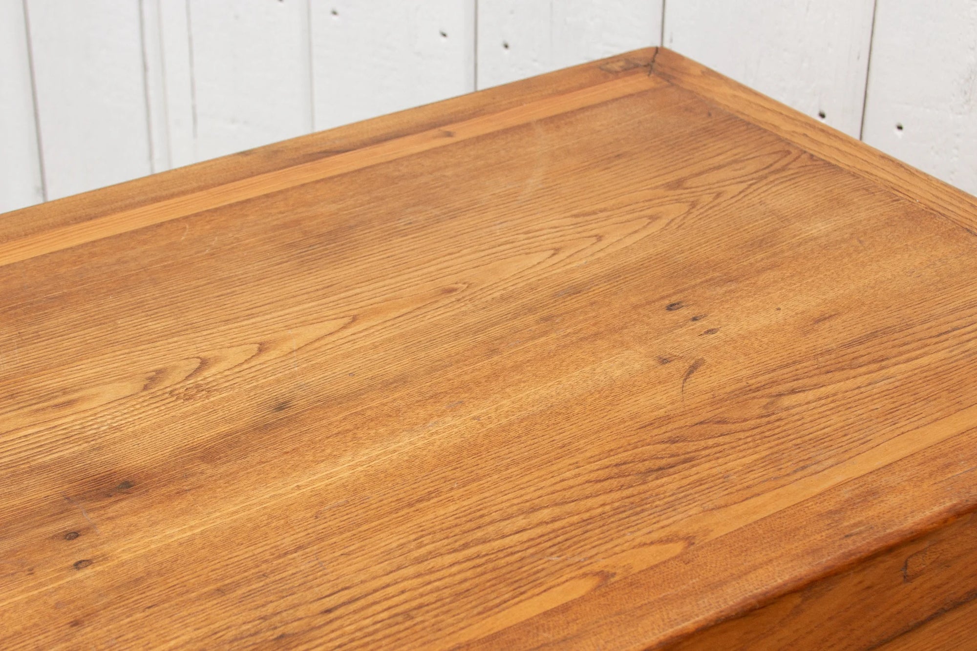 Antique Elm Farmhouse Buffet Cabinet