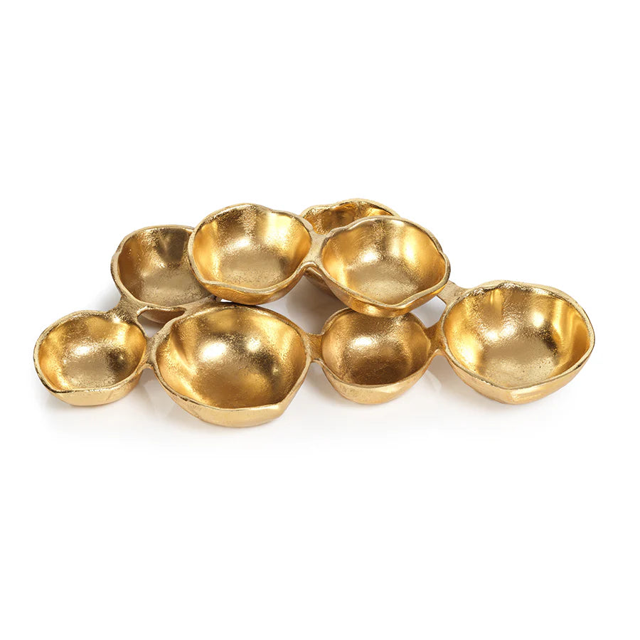 Elara Cluster of 8 Serving Bowls- Gold