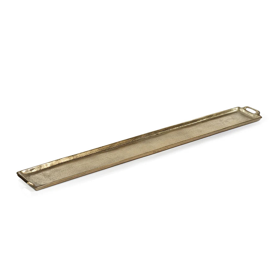 40" Cassie Rectangular Dark Gold Aluminum Tray