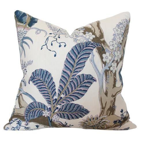 Indian Arbre Hyacinth Blue and Brown Design A (Last Chance)