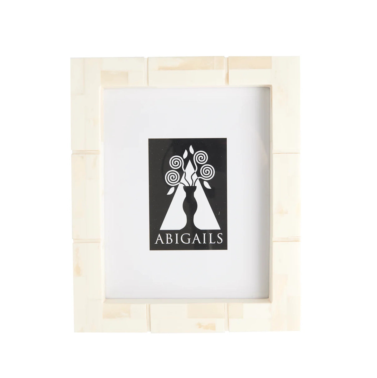 Inlaid Frame, Cream Bone, 4X6 Photo