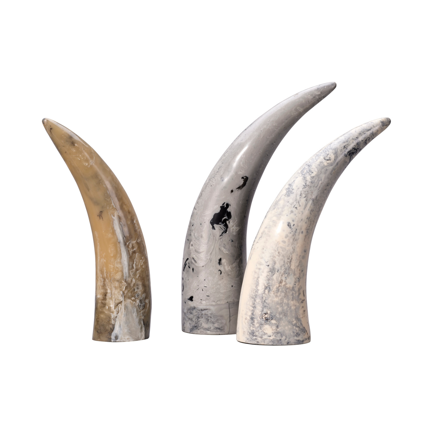 Varigated Horn Decorative Objects